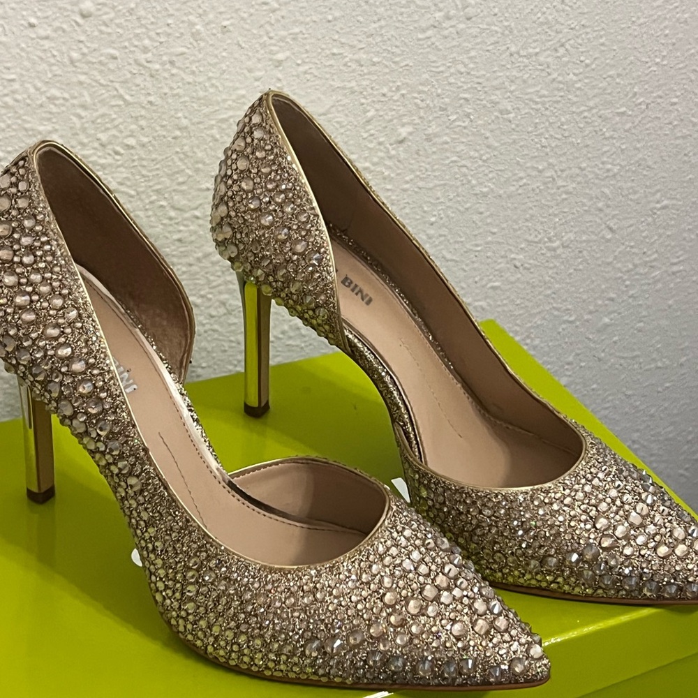 Giani Bini Gold Embellished Women's Heels